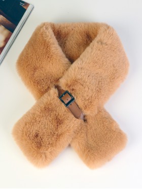 Fashion Plush Premium Scarf W/ Buckle